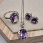 Amethyst Silberschmuckset